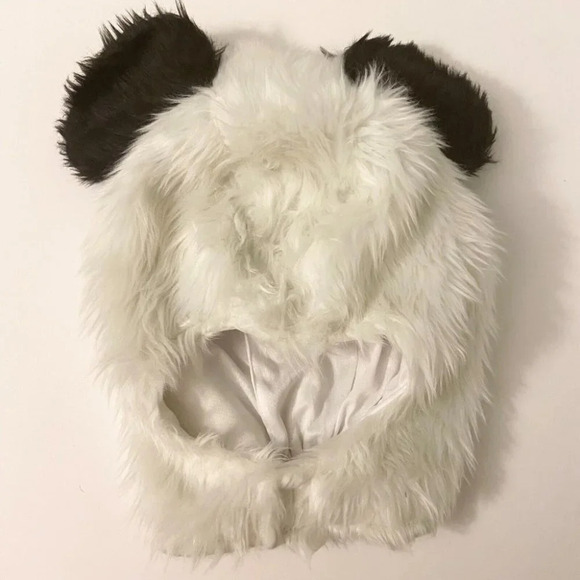 Panda Hood Adults Costume Halloween Mask Headwear Hook  and Loop Closure Cosplay - Picture 2 of 9